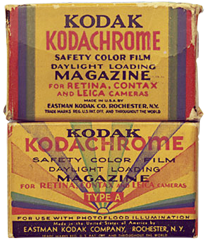 Two boxes of Kodak Kodachrome Film. Brand Dementia
