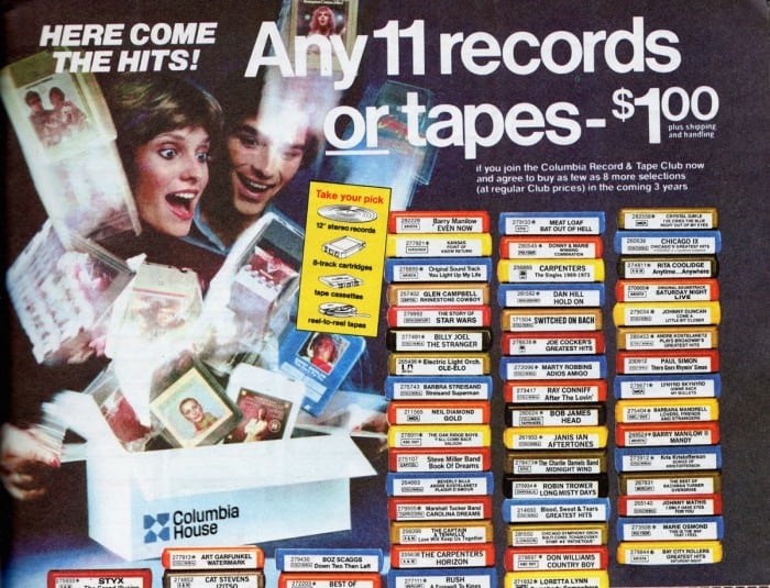 Columbia House Record Club Advertisement, dementia of brand