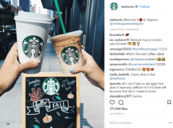 Great Instagram User Generated content picture Starbucks