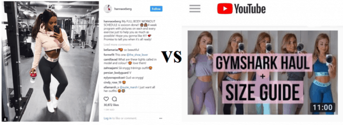 Gym Selfie, Hanna Oberg, Gymshark Athletes, YouTube, Instagram