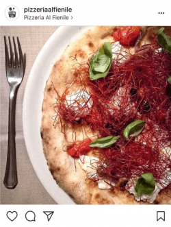 Pizzeria al Fienile instagrammable pizza