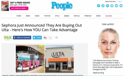 - Fake People article about Ulta shutting down