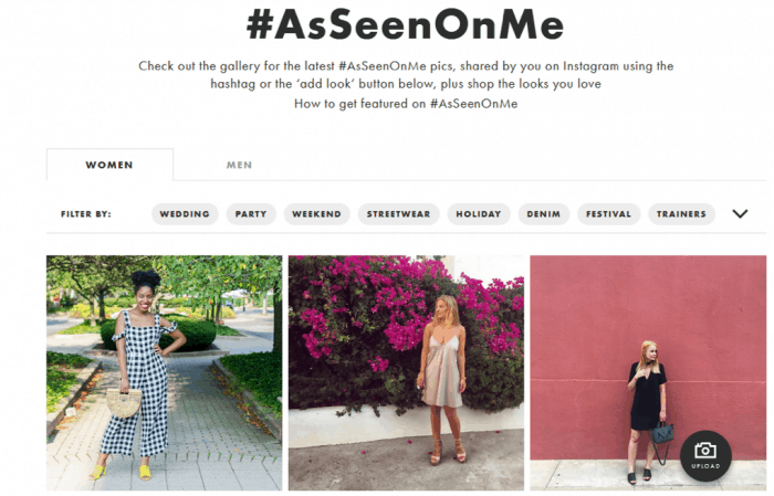 Social Shopping ASOS.com user-generated content #AsSeenOnMe campaign