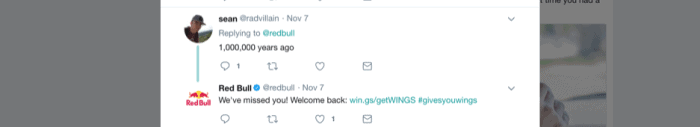 red bull twitter feed free drink