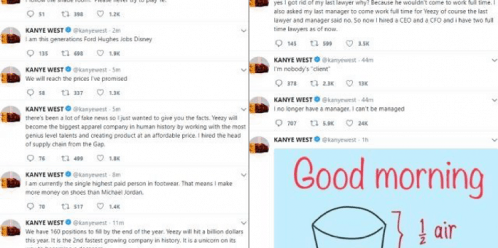 Kanye West comes back on Twitter