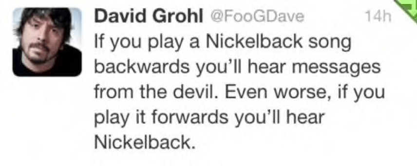 Dave Grohl Nickelback