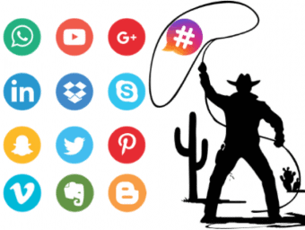 cowboy hijacking hashtag on social media