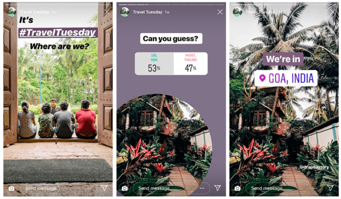 Airbnb’s Instagram followers guess their location on Instagram Stories polls- gen Z instagram Stories